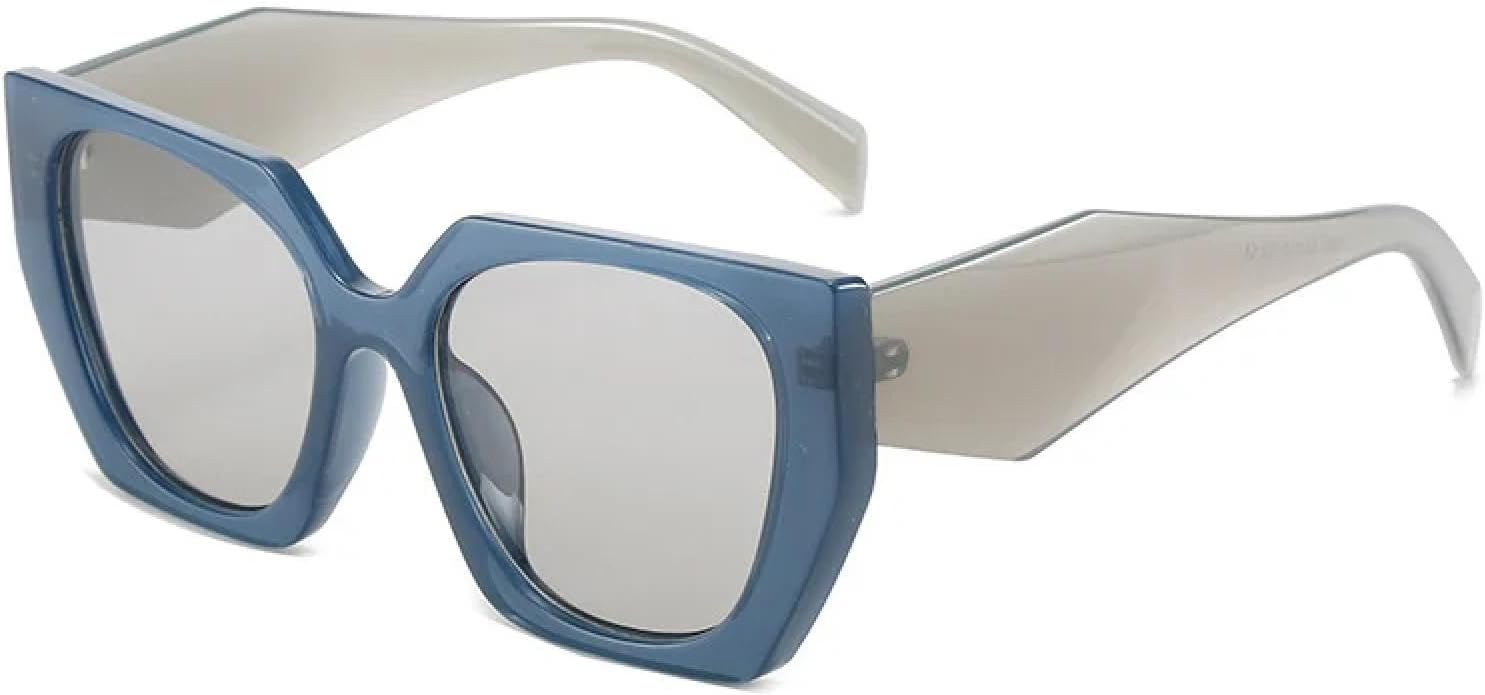 Модные солнцезащитные очки большого размера «кошачий глаз» для женщин, ретро-стиль, контрастные цветовые оттенки, защита от УФ-излучения UV400, солнцезащитные очки для мужчин с многоугольным оправой TVTBBVV, Blue Gray Light Gray
Модные солнцезащитные очки большого размера «кошачий глаз» для женщин, ретро-стиль, контрастные цветовые оттенки, защита от УФ-излучения UV400, солнцезащитные очки для мужчин с многоугольным оправой TVTBBVV, Blue Gray Light Gray