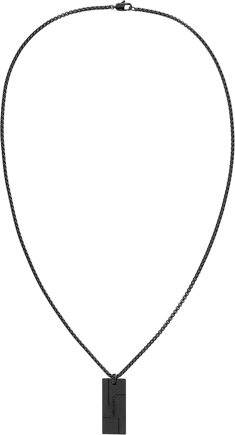 Мужское ожерелье Calvin Klein с подвеской в виде сетки, нержавеющая сталь, армейский жетон - современный аксессуар в подарок мужчине, Black
Мужское ожерелье Calvin Klein с подвеской в виде сетки, нержавеющая сталь, армейский жетон - современный аксессуар в подарок мужчине, Black