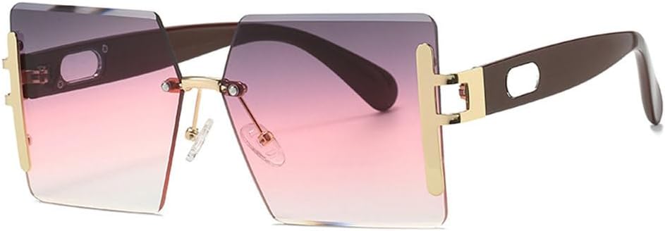 Солнцезащитные очки большого размера без оправы 2027 года для женщин и мужчин. Модные солнцезащитные очки в винтажном стиле, розовые, с защитой от УФ-излучения UV400 MTZJH, Purple Pink
Солнцезащитные очки большого размера без оправы 2027 года для женщин и мужчин. Модные солнцезащитные очки в винтажном стиле, розовые, с защитой от УФ-излучения UV400 MTZJH, Purple Pink