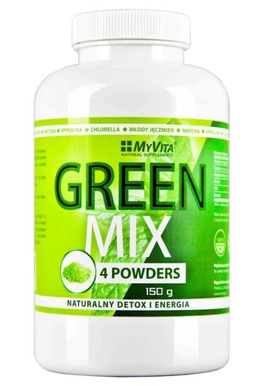 MyVita Green MIX 150 г - хлорелла, спирулина, ячмень, матча
MyVita Green MIX 150 г - хлорелла, спирулина, ячмень, матча