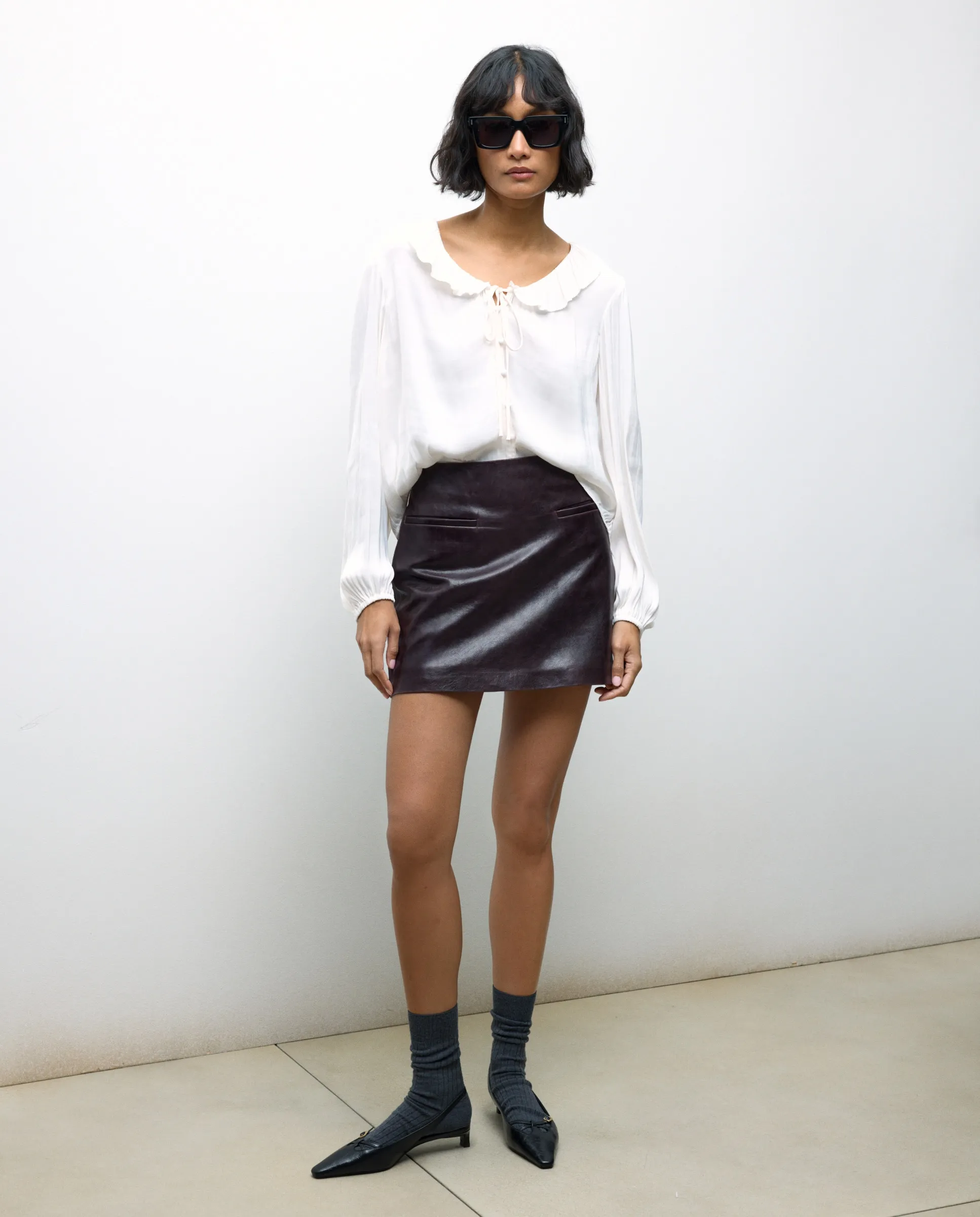 Короткая юбка из кожи Tintoretto, бордовый
Короткая юбка из кожи Tintoretto, бордовый