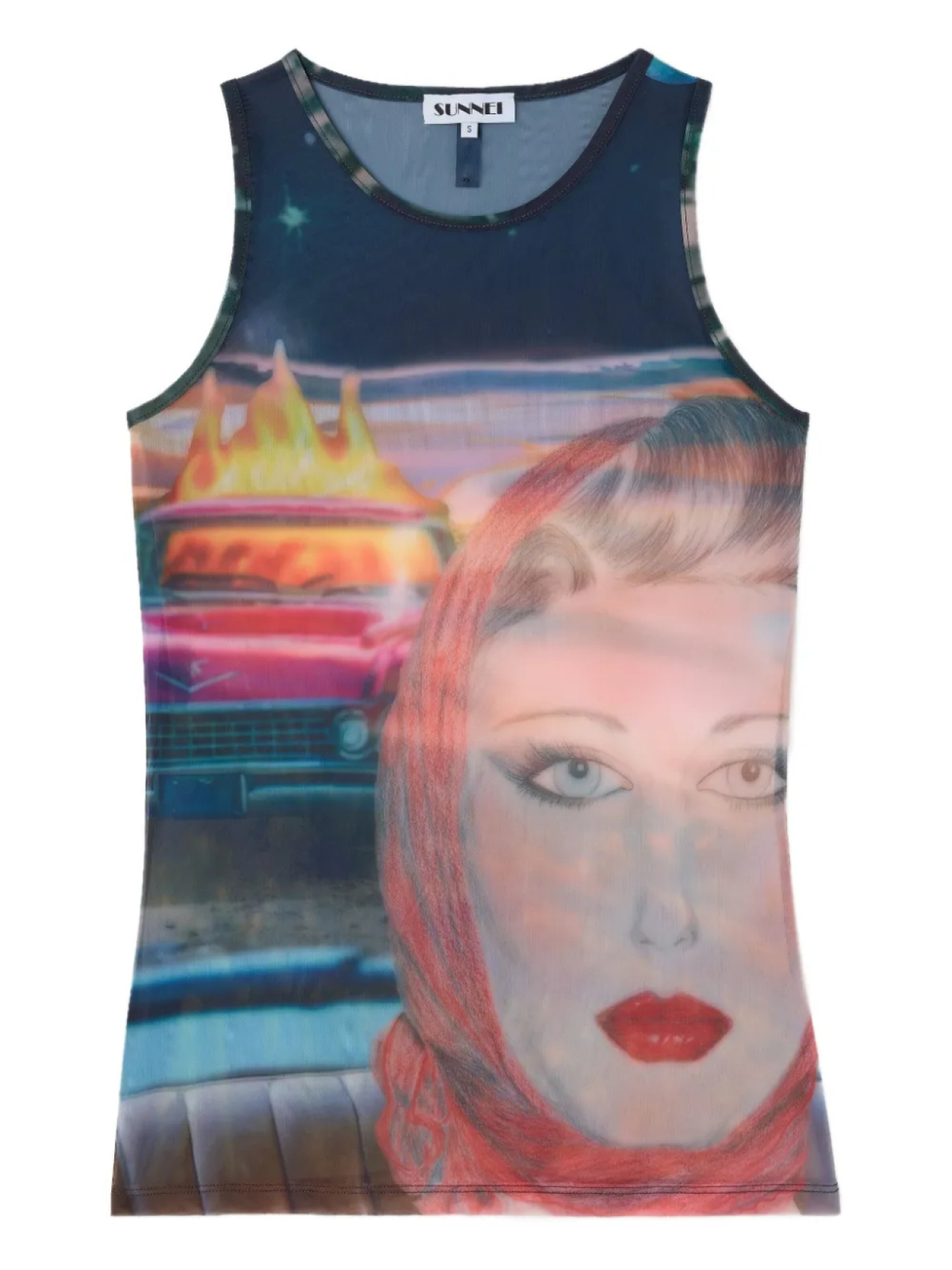 Прозрачный топ с принтом Annemarie Sunnei, синий
Прозрачный топ с принтом Annemarie Sunnei, синий