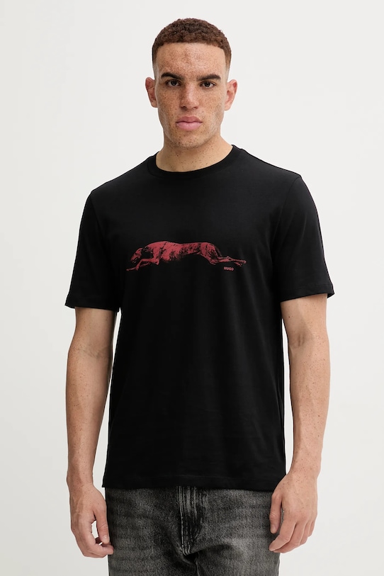 Хлопковая футболка Hugo, черный
Хлопковая футболка Hugo, черный