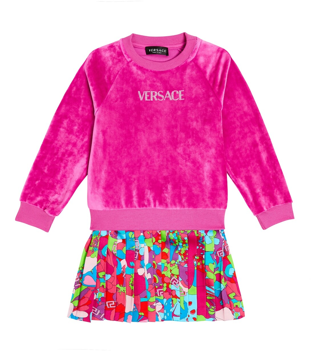 Платье-свитер со складками и логотипом Versace Kids, розовый
Платье-свитер со складками и логотипом Versace Kids, розовый