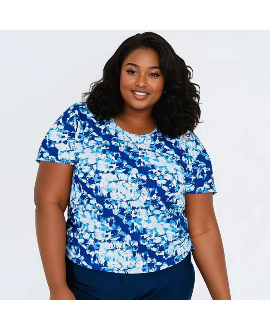 Купальный топ и плавки/бюстгальтер Adele больших размеров с короткими рукавами Calypsa, Blue drift
Купальный топ и плавки/бюстгальтер Adele больших размеров с короткими рукавами Calypsa, Blue drift