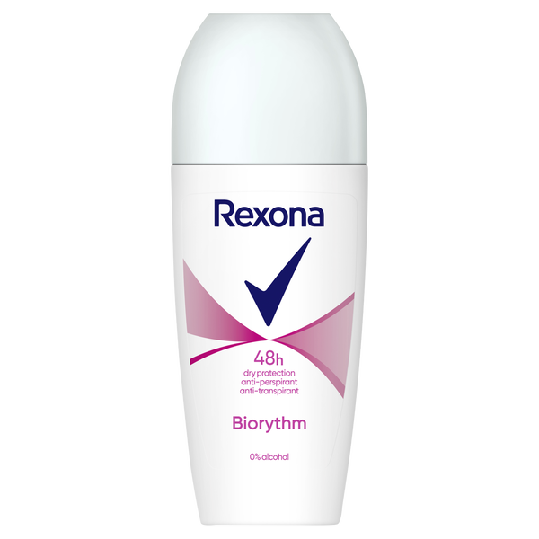 Шариковый антиперспирант для женщин, 50 мл Rexona Biorythm
Шариковый антиперспирант для женщин, 50 мл Rexona Biorythm