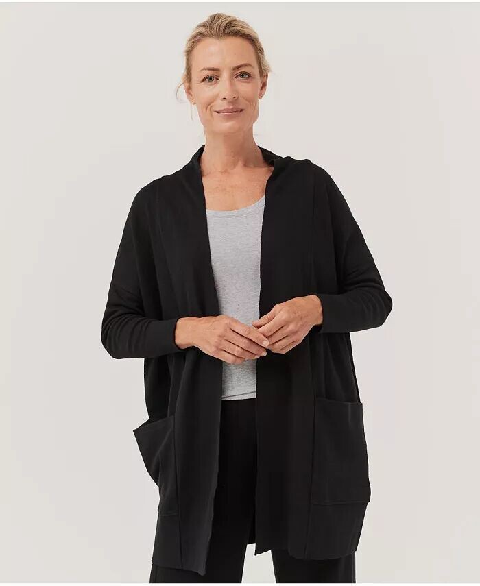 Женский кардиган-самолет из органического хлопка Pact, черный
Женский кардиган-самолет из органического хлопка Pact, черный