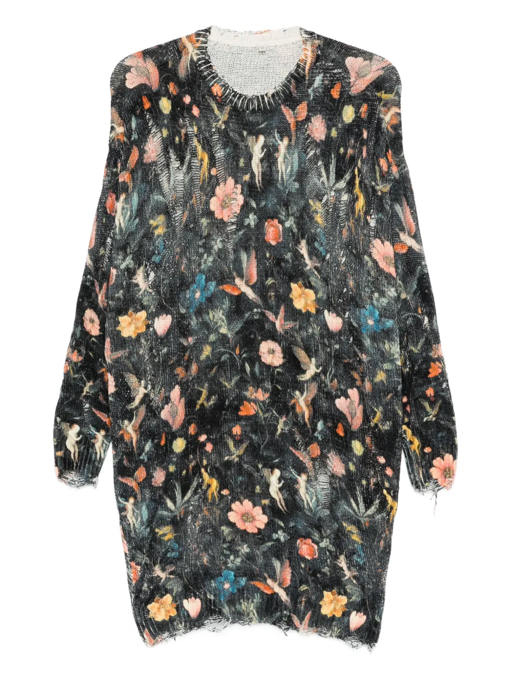 Платье мини с бахромой и цветочным принтом R13, черный
Платье мини с бахромой и цветочным принтом R13, черный