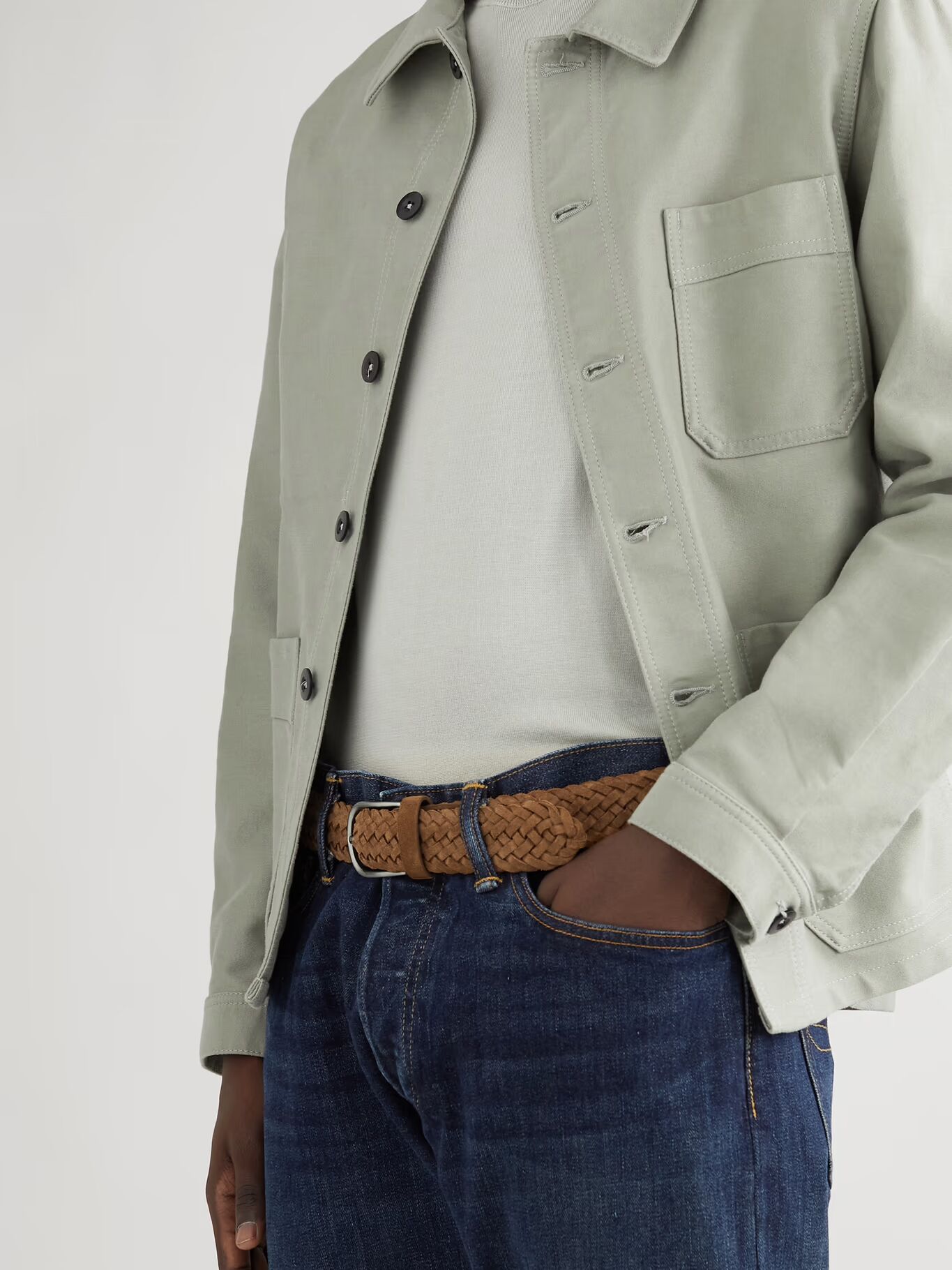 Ремень из плетеной замши 3,5 см ANDERSON'S, коричневый
Ремень из плетеной замши 3,5 см ANDERSON'S, коричневый