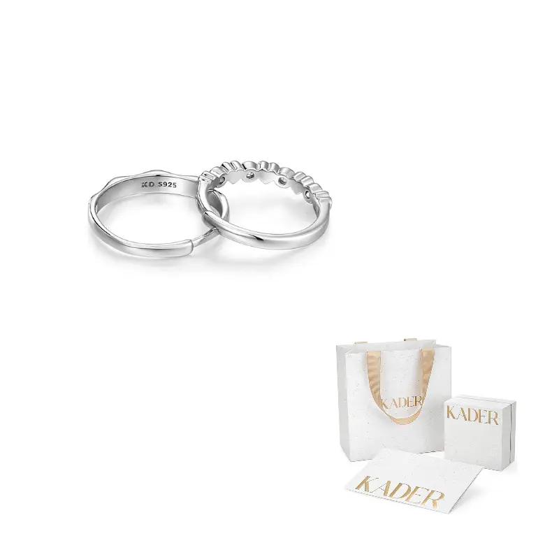KADER Кольцо из стерлингового серебра 925 пробы Unisex Silver White
KADER Кольцо из стерлингового серебра 925 пробы Unisex Silver White