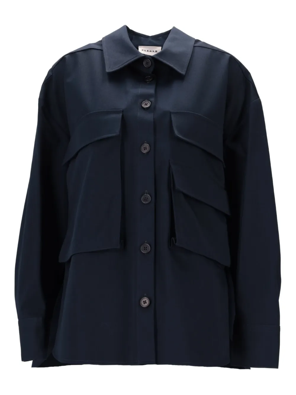 Рубашка на пуговицах P.A.R.O.S.H., синий
Рубашка на пуговицах P.A.R.O.S.H., синий