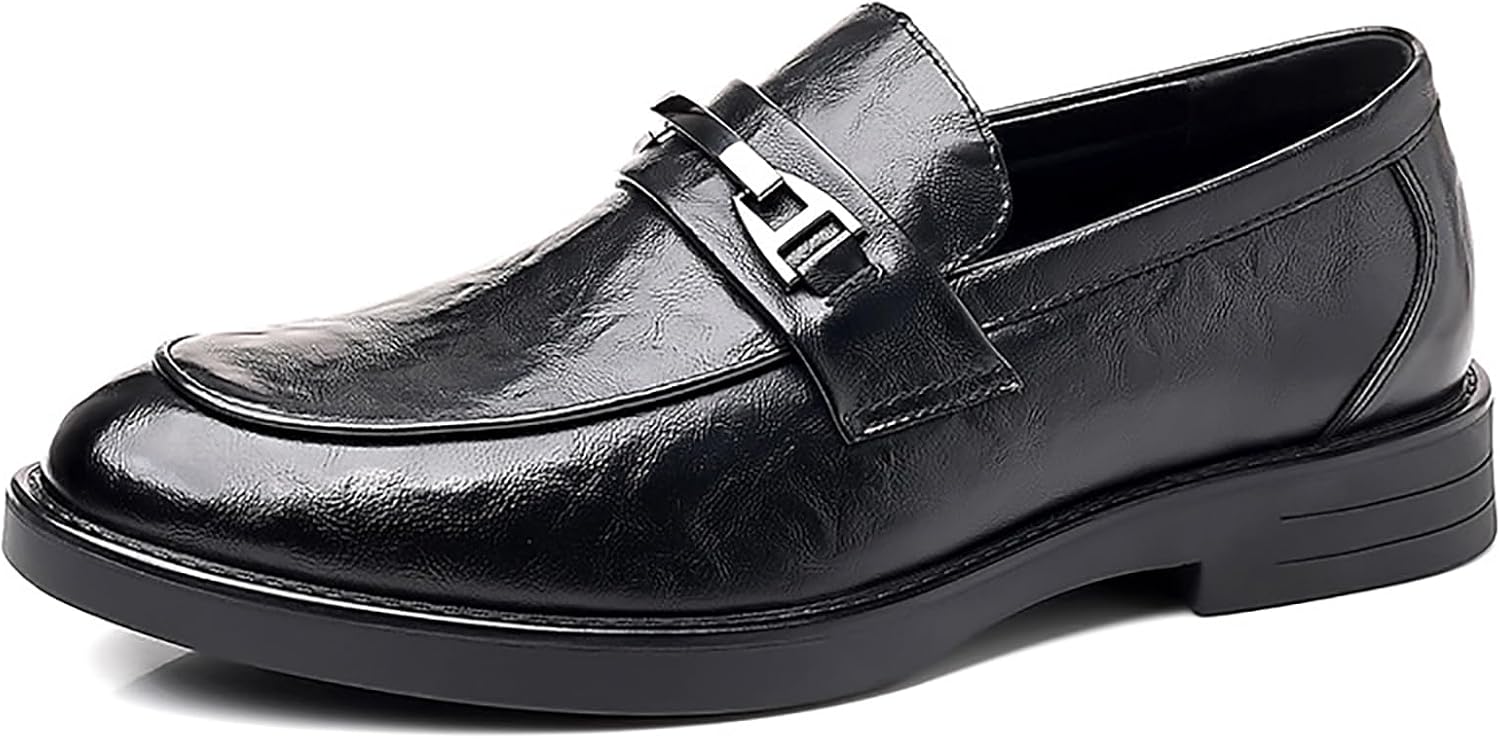 Мужские кожаные лоферы без шнурков с декоративной пряжкой, деловые формальные с круглым носком, удобные на каблуке-блоке, с платформой, туфли для работы, свадьбы и офиса, пенни-лоферы Loveheynew, черный
Мужские кожаные лоферы без шнурков с декоративной пряжкой, деловые формальные с круглым носком, удобные на каблуке-блоке, с платформой, туфли для работы, свадьбы и офиса, пенни-лоферы Loveheynew, черный