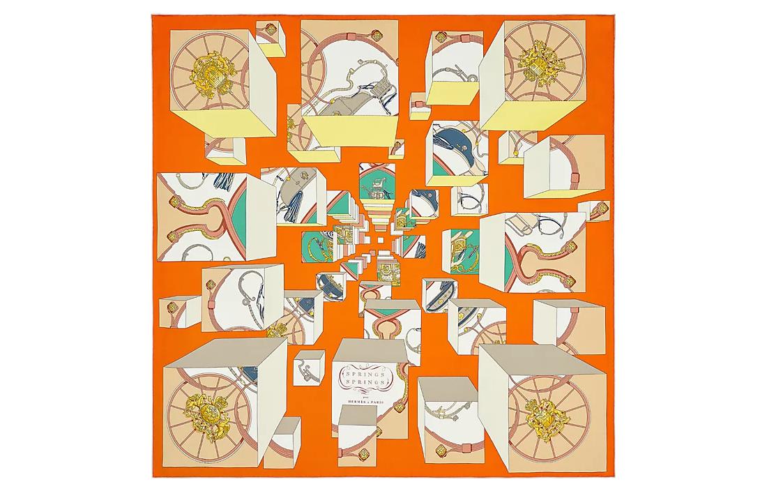 Шелковый платок Carre HERMES, оранжевый
Шелковый платок Carre HERMES, оранжевый