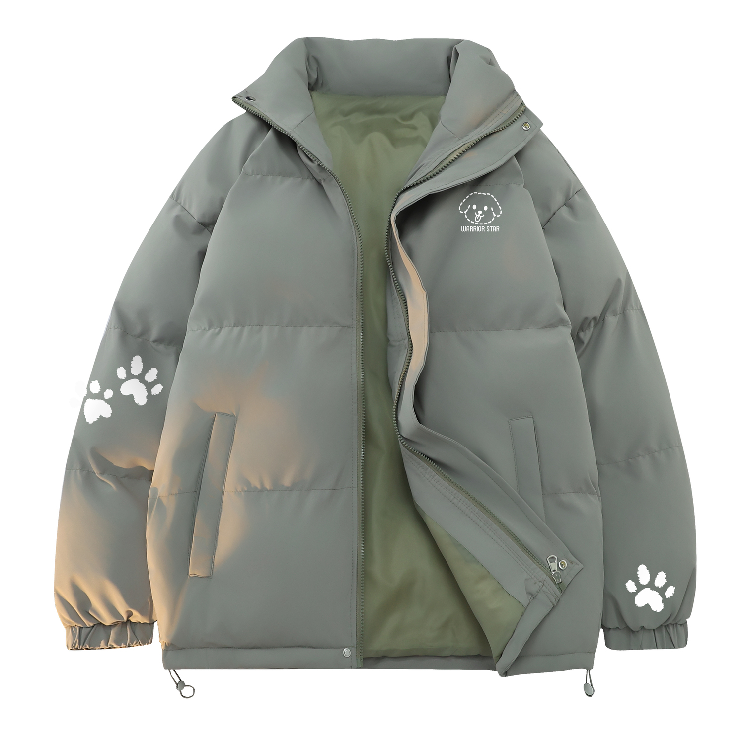 Пуховик женский с воротником стойкой утепленный WARRIOR, зеленый серый
Пуховик женский с воротником стойкой утепленный WARRIOR, зеленый серый