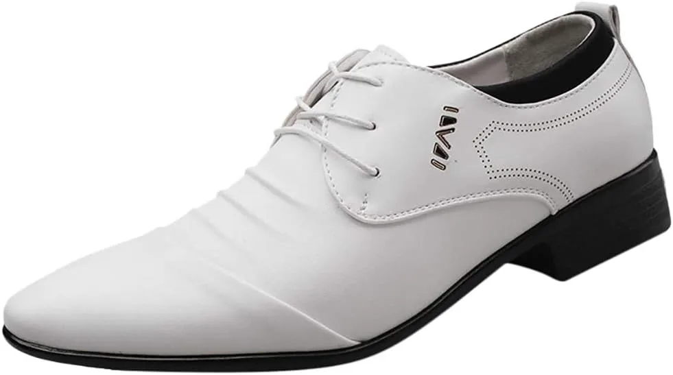 Мужские туфли BORAMAX из искусственной кожи с шнуровкой, деловые модные свадебные туфли к костюму, повседневные оксфорды с заостренным носком, белые, белый
Мужские туфли BORAMAX из искусственной кожи с шнуровкой, деловые модные свадебные туфли к костюму, повседневные оксфорды с заостренным носком, белые, белый