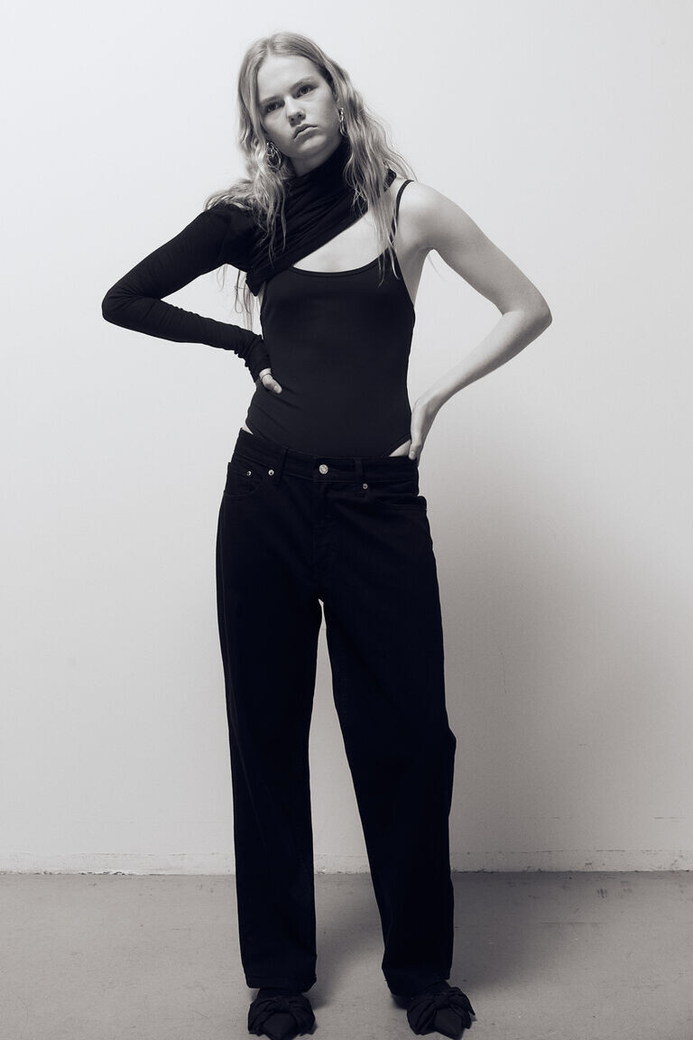 Боди из джерси без рукавов H&M, черный
Боди из джерси без рукавов H&M, черный