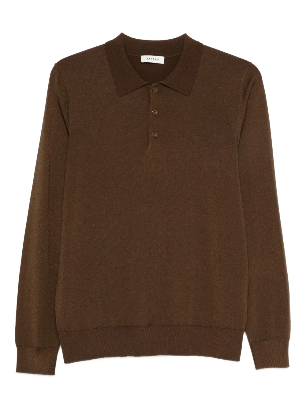 Рубашка поло с длинными рукавами Sandro, коричневый
Рубашка поло с длинными рукавами Sandro, коричневый
