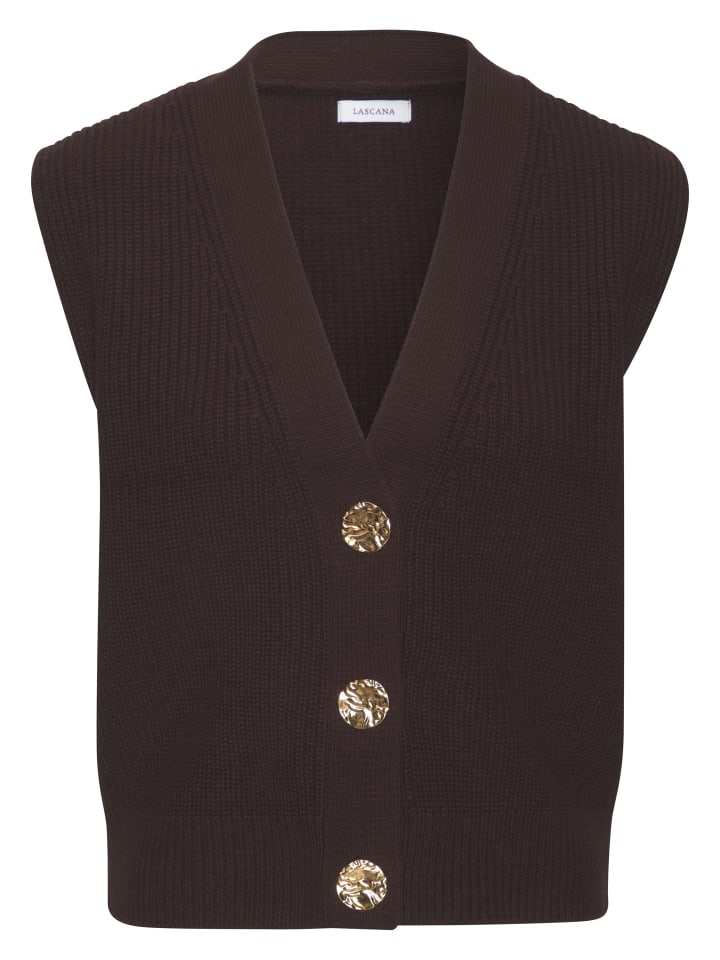 LASCANA Темно-коричневый вязаный жилет
LASCANA Темно-коричневый вязаный жилет