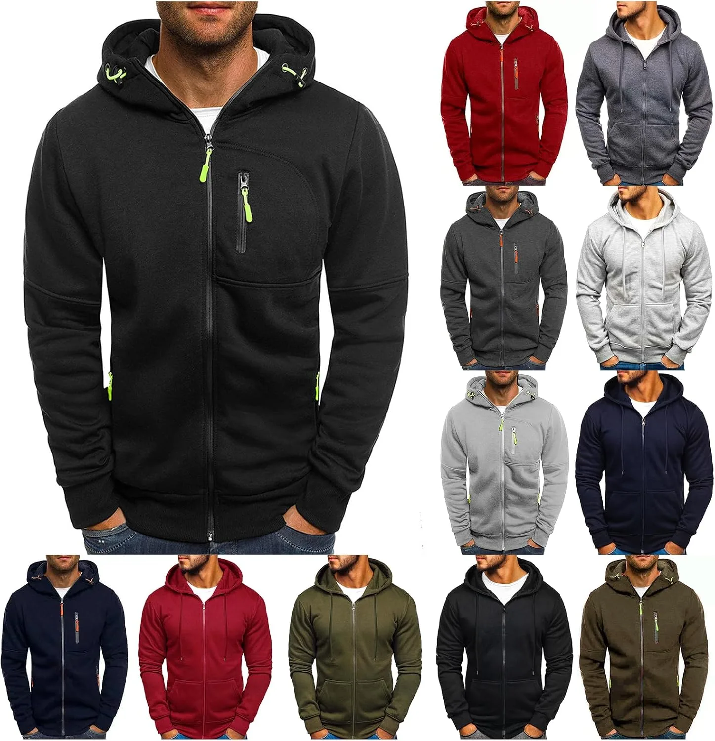 Толстовка с капюшоном для мужчин, Full Zip, с карманами на молнии YSERB
Толстовка с капюшоном для мужчин, Full Zip, с карманами на молнии YSERB