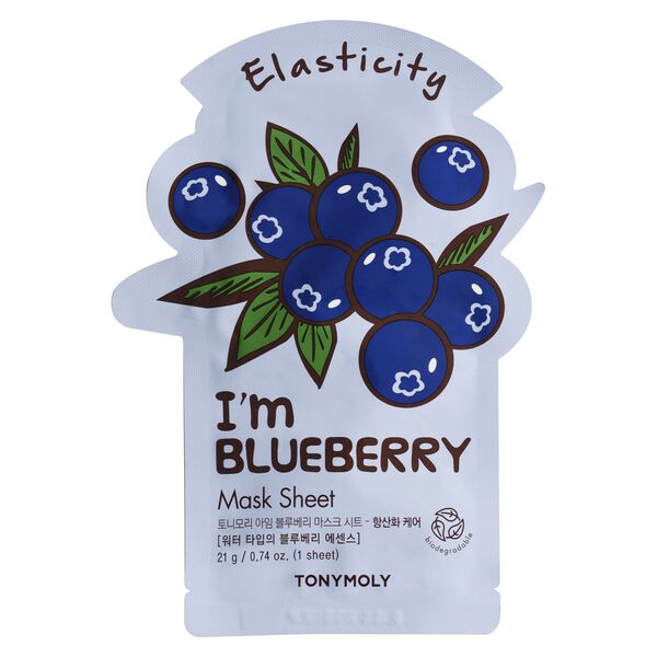 Тканевая маска, повышающая эластичность кожи, 21 г Tony Moly I'M blueberry
Тканевая маска, повышающая эластичность кожи, 21 г Tony Moly I'M blueberry