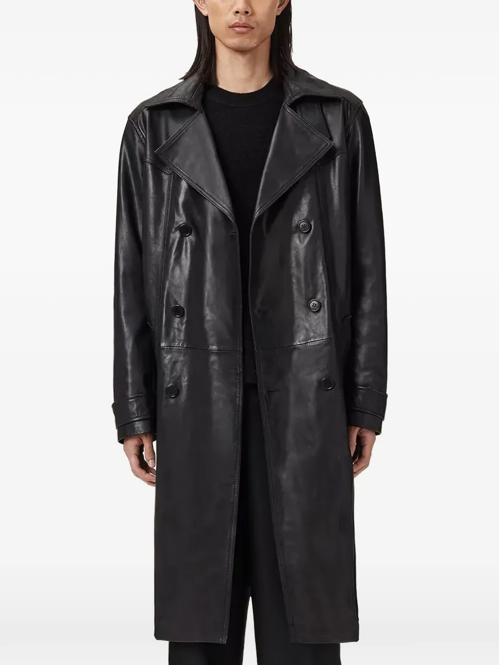 Кожаный тренчкот Kellett Allsaints, черный
Кожаный тренчкот Kellett Allsaints, черный