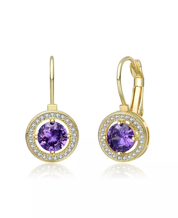 Серьги с застежкой-русалкой, покрытые 14-каратным золотом и круглыми цветными кубическими цирконами Rachel Glauber, purple
Серьги с застежкой-русалкой, покрытые 14-каратным золотом и круглыми цветными кубическими цирконами Rachel Glauber, purple