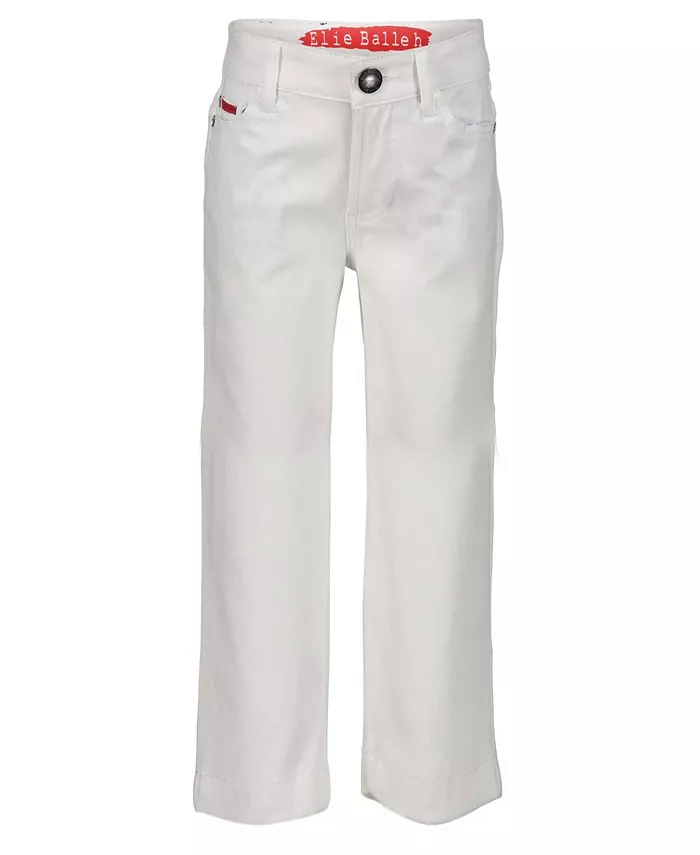 Брюки Big Boys белые узкие с пятью карманами из твила Elie Balleh, белый 
Брюки Big Boys белые узкие с пятью карманами из твила Elie Balleh, белый