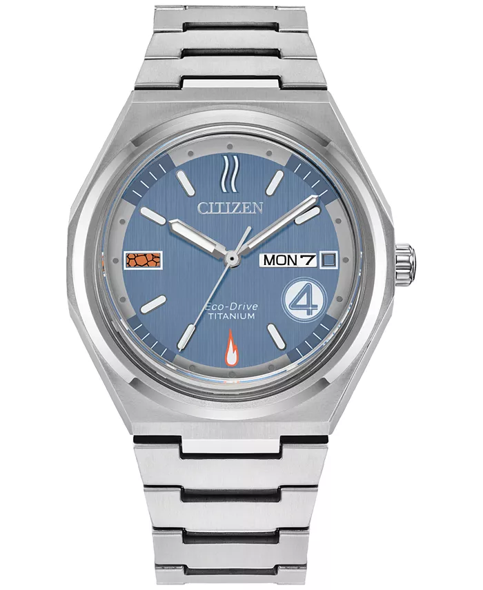 Мужские часы Marvel Fantastic Four Zenshin Silver-Tone Super Titanium с браслетом Eco-Drive, 40 мм, подарочный набор Citizen
Мужские часы Marvel Fantastic Four Zenshin Silver-Tone Super Titanium с браслетом Eco-Drive, 40 мм, подарочный набор Citizen