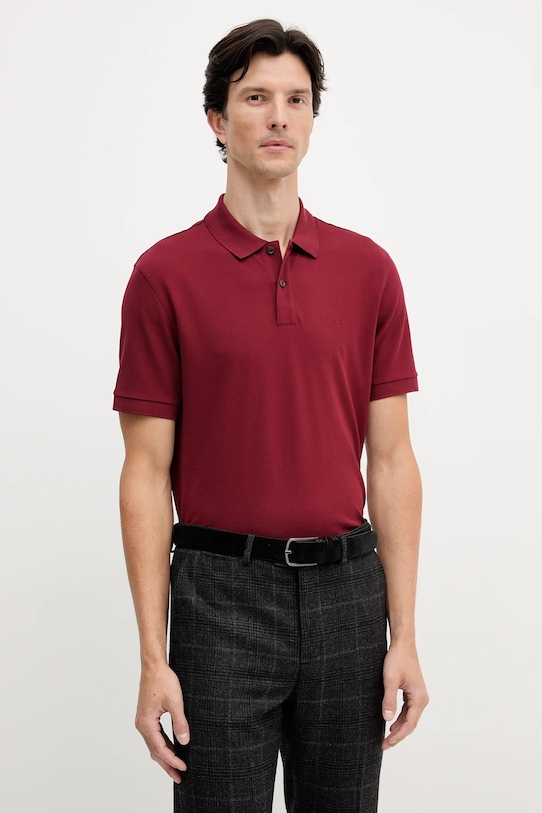 Хлопковое поло Boss, бордовый
Хлопковое поло Boss, бордовый