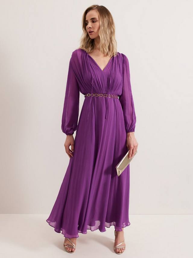 Макси-платье с плиссированным лифом и поясом от amal Phase Eight, цвет Mid Purple
Макси-платье с плиссированным лифом и поясом от amal Phase Eight, цвет Mid Purple