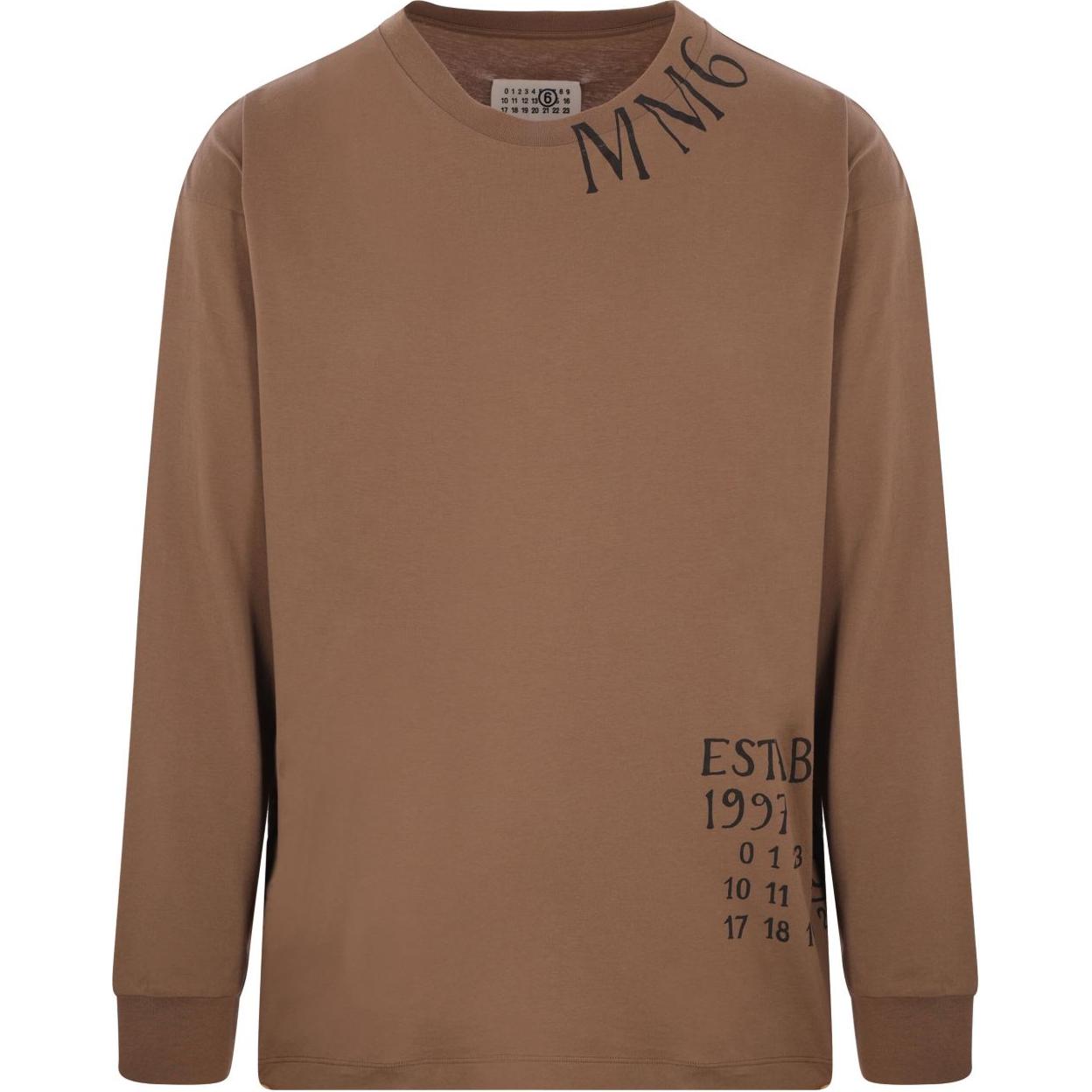 Футболка с принтом в виде цифр MM6 Maison Margiela, коричневый
Футболка с принтом в виде цифр MM6 Maison Margiela, коричневый