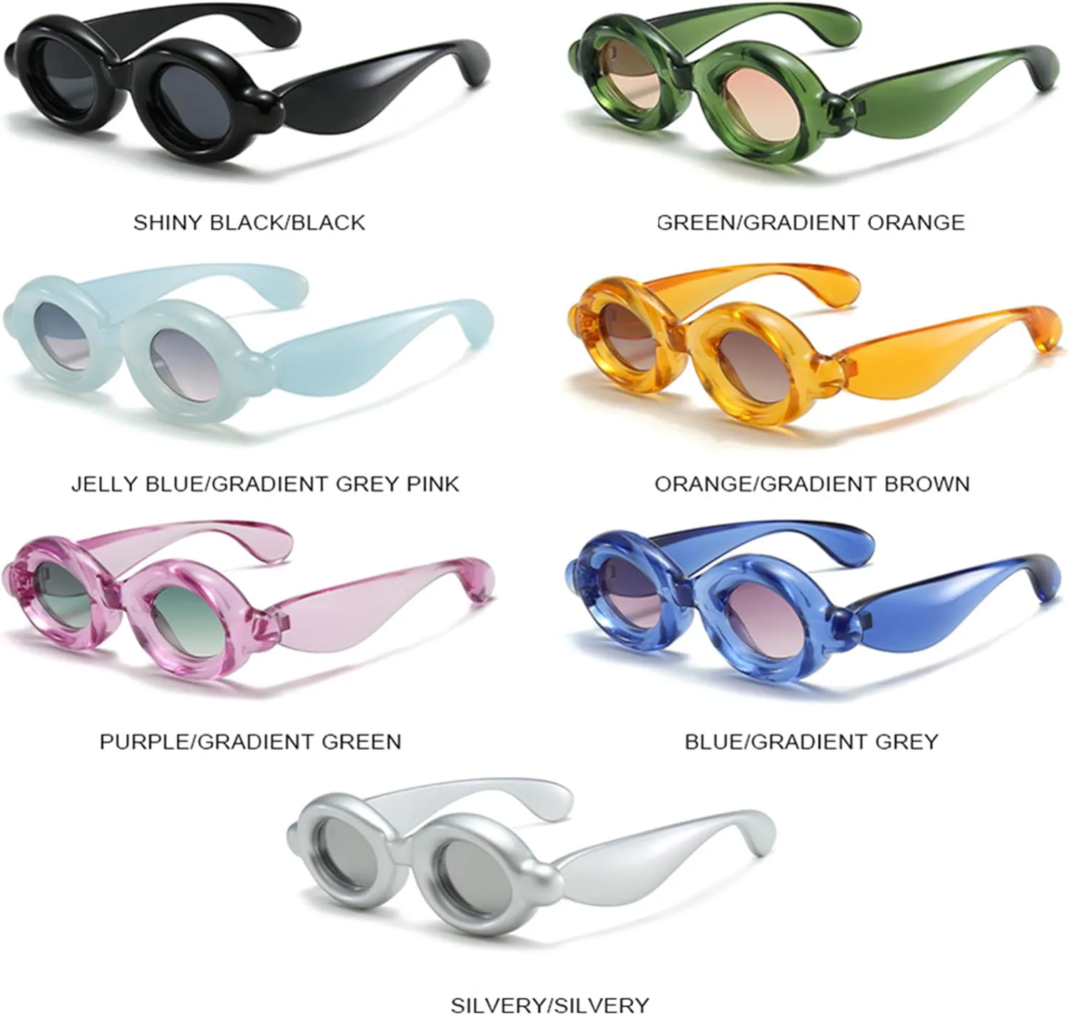 bullabulling Ретро овальные солнцезащитные очки конфетных цветов, модные панк-очки для женщин и мужчин, толстая оправа, уникальные солнцезащитные очки UV400, Pink
bullabulling Ретро овальные солнцезащитные очки конфетных цветов, модные панк-очки для женщин и мужчин, толстая оправа, уникальные солнцезащитные очки UV400, Pink