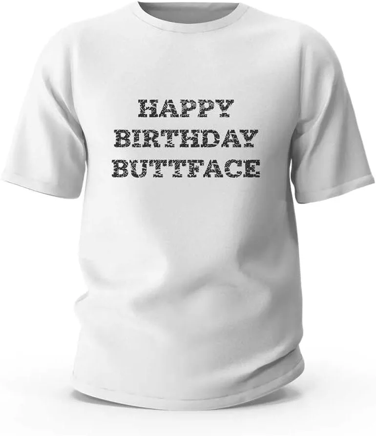 Футболка Funny T-Shirts для мужчин Happy Birthday Buttface ADWD
Футболка Funny T-Shirts для мужчин Happy Birthday Buttface ADWD