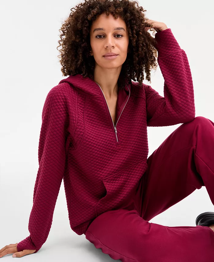 Женская свободная стеганая худи с полумолнией Id Ideology, красный
Женская свободная стеганая худи с полумолнией Id Ideology, красный