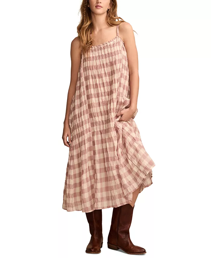 Женское миди-платье в клетку со сборками Lucky Brand, коричневый/бежевый
Женское миди-платье в клетку со сборками Lucky Brand, коричневый/бежевый