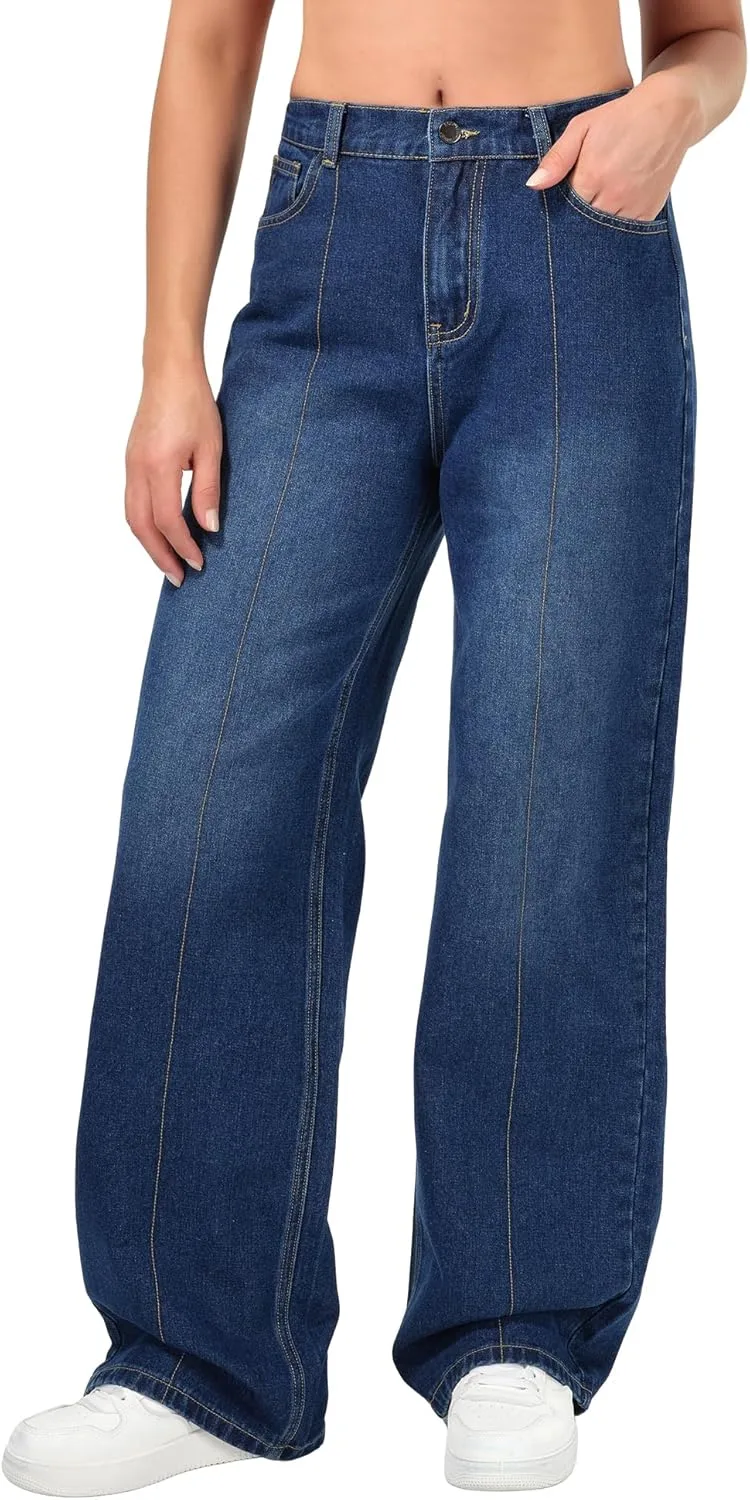 Roswear женские джинсы wide leg с передним швом
Roswear женские джинсы wide leg с передним швом