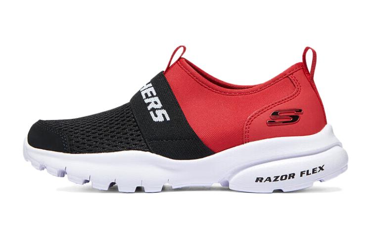 Низкие детские беговые кроссовки Black Red Skechers 
Низкие детские беговые кроссовки Black Red Skechers