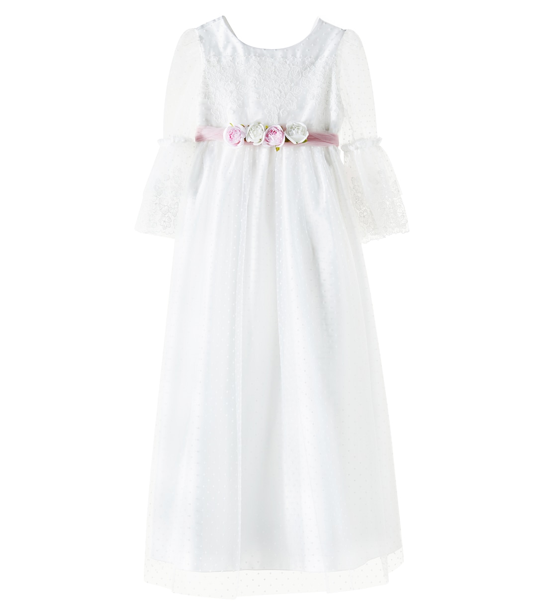 Платье из кружева и тюля с бантом Monnalisa, Panna
Платье из кружева и тюля с бантом Monnalisa, Panna