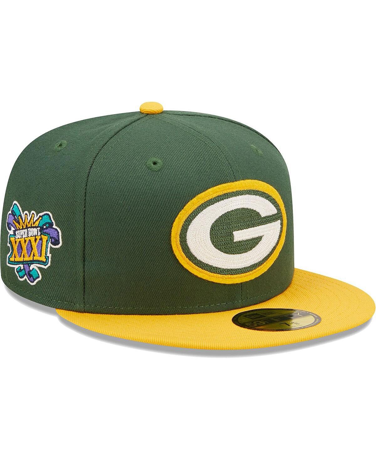 Мужская шляпа зеленого и золотого цвета Green Bay Packers Super Bowl XXXI Letterman 59FIFTY New Era
Мужская шляпа зеленого и золотого цвета Green Bay Packers Super Bowl XXXI Letterman 59FIFTY New Era