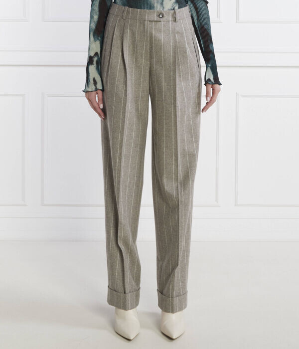 Брюки женские Boss Taleco свободного кроя шерстяные в полоску, серый
Брюки женские Boss Taleco свободного кроя шерстяные в полоску, серый