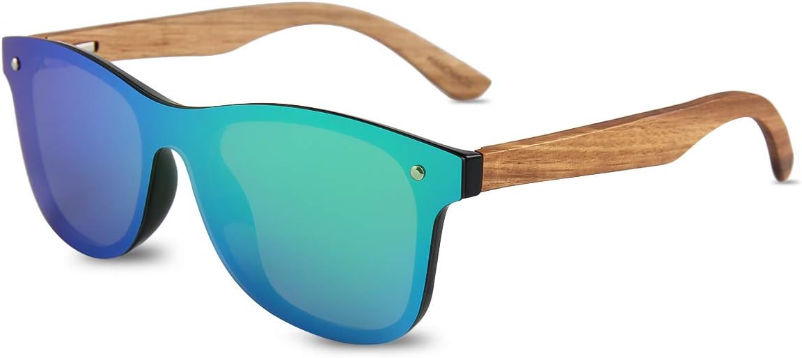 Деревянные поляризованные солнцезащитные очки для мужчин и женщин, цельные, без оправы, с зеркальной поверхностью, защита от УФ-излучения UV400, для вождения, спорта и путешествий LumiSyne, Blue Green
Деревянные поляризованные солнцезащитные очки для мужчин и женщин, цельные, без оправы, с зеркальной поверхностью, защита от УФ-излучения UV400, для вождения, спорта и путешествий LumiSyne, Blue Green