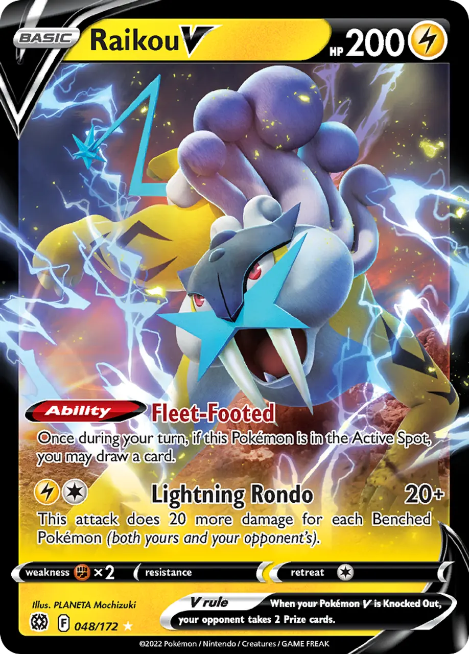 Карточная игра Raikou V 48/172 - Brilliant Stars Holofoil
Карточная игра Raikou V 48/172 - Brilliant Stars Holofoil