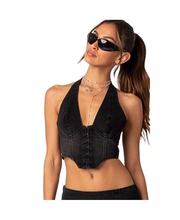 Женский топ-корсет Katrina Lace Up Denim Edikted, черный
Женский топ-корсет Katrina Lace Up Denim Edikted, черный