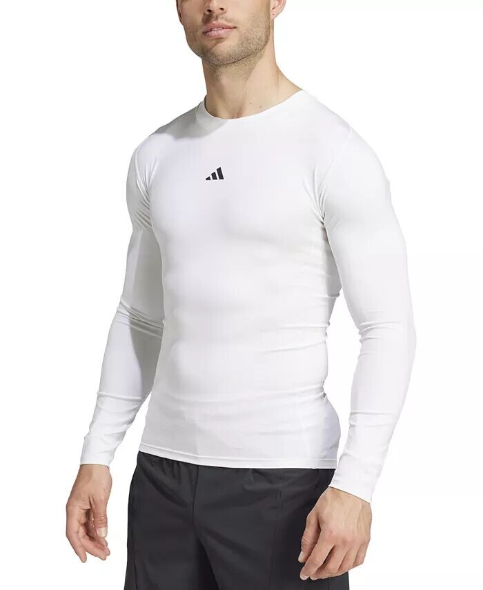 Мужская приталенная компрессионная рубашка с круглым вырезом Tech-Fit adidas, белый
Мужская приталенная компрессионная рубашка с круглым вырезом Tech-Fit adidas, белый