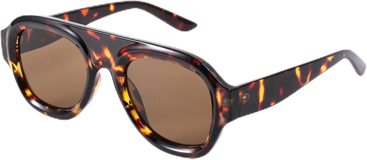 Ретро-солнцезащитные очки-авиаторы для женщин, квадратная форма, классический стиль, модный дизайн, увеличенный размер, стиль 70-х OTICALA, Tortoise-brown
Ретро-солнцезащитные очки-авиаторы для женщин, квадратная форма, классический стиль, модный дизайн, увеличенный размер, стиль 70-х OTICALA, Tortoise-brown