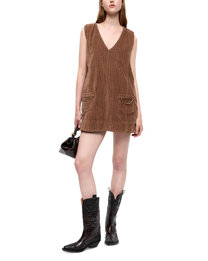 Мини-платье из эластичного вельвета GANNI, коричневый
Мини-платье из эластичного вельвета GANNI, коричневый