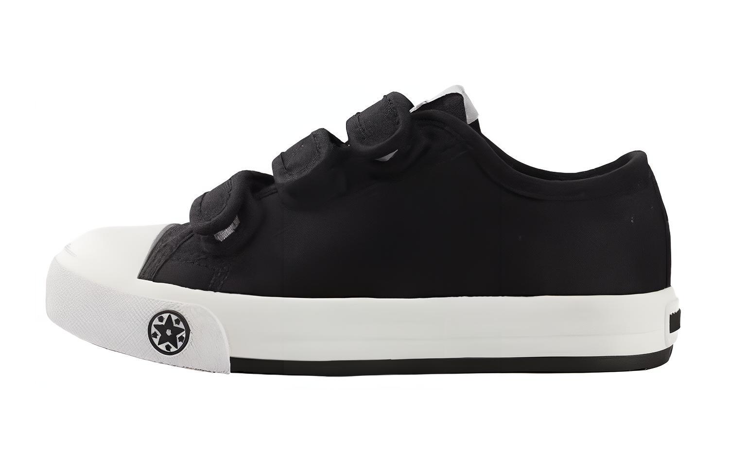 Антискользящие износостойкие низкие детские скейтерские кроссовки Warrior черные 
Антискользящие износостойкие низкие детские скейтерские кроссовки Warrior черные