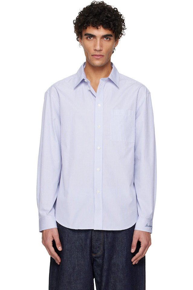 Burberry Футболка с надписью Riordan бело-синего цвета
Burberry Футболка с надписью Riordan бело-синего цвета