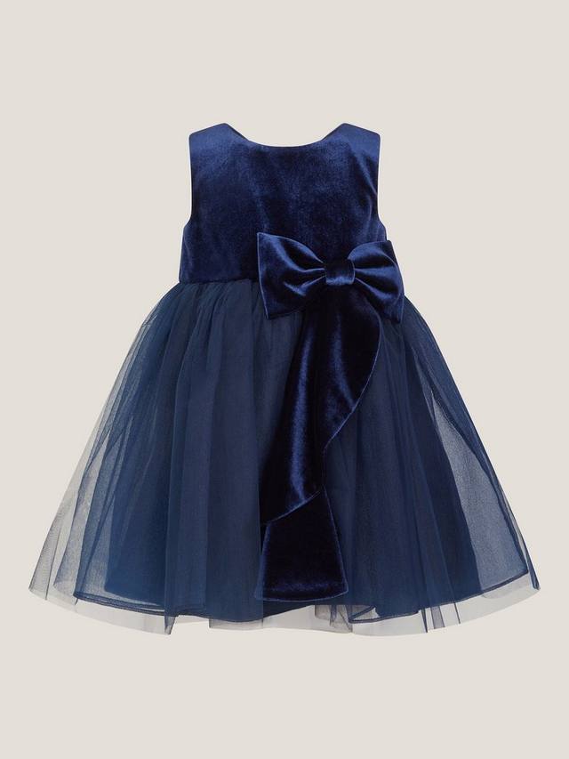Детское платье для вечеринки с бантом из бархата и тюля Monsoon, Navy
Детское платье для вечеринки с бантом из бархата и тюля Monsoon, Navy
