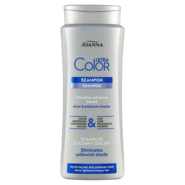Шампунь для светлых, обесцвеченных и седых волос, 400 мл Joanna Ultra color
Шампунь для светлых, обесцвеченных и седых волос, 400 мл Joanna Ultra color
